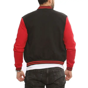 Chaqueta Varsity Negra y Naranja para Hombre con Cierre de Botones, Estilo Urbano, Corte Regular, Ropa de Invierno, Material de Poliéster, Logotipo Frontal - Product Image 6