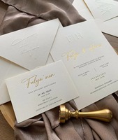 Cartes d'invitation de luxe personnalisées les plus vendues avec estampage à chaud pour les invitations de mariage, disponibles dans le monde entier