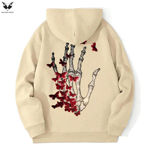 Sudadera con Capucha Casual para Hombre, Estampada, con Hombros Caídos, Manga Larga, Cordón Ajustable y Bolsillo, Diseño Personalizado Disponible - Product Image 2