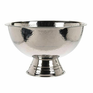 Pedestal Bowl Champán Enfriador de vino Fácil portátil de acero inoxidable Cubo de hielo grande y cerveza Vino Bebida fría Enfriador Bañera con logotipo - Product Image 4