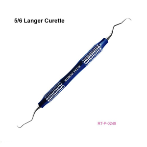 เครื่องมือขูดหินปูนแบบแมนนวล Ergonomic Dental 1/2 Langer Curette ผลิตจากสแตนเลส ได้รับการรับรองมาตรฐาน CE โดย Roboz Tech ประเทศปากีสถาน - Product Image 3