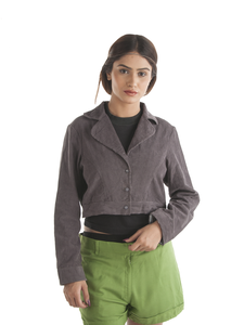 2025 filles élégantes velours côtelé Bomber veste imprimé coton veste courte manteau chauffant cols boutons respirant pour l'automne - Product Image 2