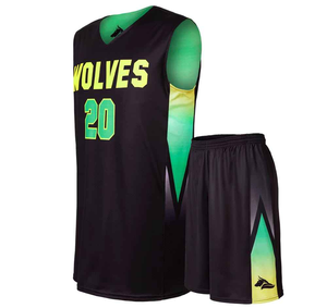 High Quality 100% Polyester Basketball Uniform Quick Dry Breathable Set Customizable Team Name Plus Size Unisex Adults - Product Image 1