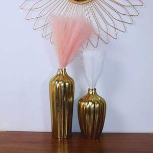 Jarrón Decorativo de Metal Premium Golden Aurora's Embrace, Diseño Moderno, para Plantas y Flores, Decoración para Hogar, Oficina, Sala de Estar y Dormitorio - Product Image 2
