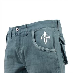 Pantalones Cortos de Mezclilla para Hombre, de Alta Calidad, con Estampado de Serigrafía, Estilo Jeans, de Pierna Ancha, Material Spandex/Poliéster - Product Image 5