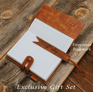 Funda de cuero personalizada para diario - Funda de cuero para cuaderno A5 - Diario personalizado - Regalos de Navidad para él - Regalos personalizados para él - Product Image 3