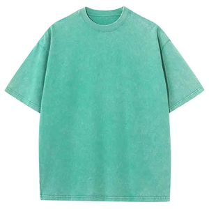เสื้อยืดโอเวอร์ไซส์ทรงหลวมสไตล์วินเทจ ผ้าคอตตอนหนานุ่ม ล้างสีแบบแอซิดวอช ทรงดรอปไหล่ ทรงบ็อกซี่  เสื้อยืดเปล่าสำหรับงานพิมพ์ลาย - Product Image 2
