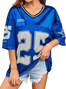 Women's <b>Y2k</b> Baggy T-Shirts V Neck Half Sleeve Sportswear Tees Jersey <b>Top</b> Streetwear - Product Image 2