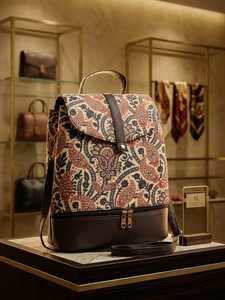 Geometric Print Zipper Closure Foldable Lightweight Durable Eco-Friendly Polyester <b>Backpack</b> Crossbody Handbag Travel Shoes Daily - Product Image 2