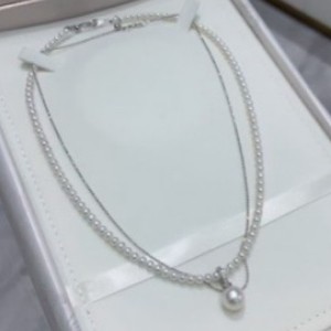 Collier en argent S925 avec pendentif en forme de gourde et perle d'eau douce naturelle à forte luminosité, luxe simple, mode de niche - Product Image 3