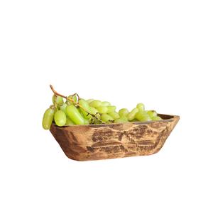 Bol à fruits en bois d'acacia, décor de table, saladier sur pied, ustensiles de cuisine, vaisselle, centre de table pour pièces longues - Product Image 5