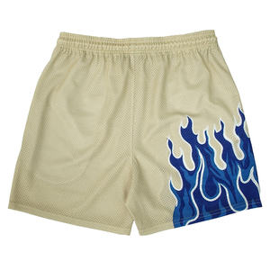 Shorts de sport en tissu mesh haute qualité pour la rue, respirants, séchage rapide, taille élastique, pour le basketball, la gym et l'entraînement, avec poches - Product Image 3