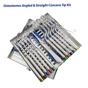Dental Surgical Osteotome Kit Mallet Sinus Lift Bone Condensation 10-Piece Stainless Steel Manual Oral Therapy by <b>Blush</b> Surgical - Product Image 4