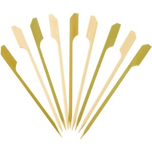 Lot de 100 brochettes en bambou de 4,7 pouces, pics en bois pour cocktails, grillades, apéritifs, fruits, barbecue, agitateurs à cocktails - Product Image 1