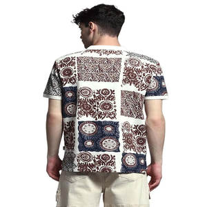 Camiseta de Algodón Lisa Estilo Urbano Vintage, Camiseta Holgada con Hombros Caídos, Camiseta Personalizada de Alta Calidad con Estampado, Camiseta Pesada para Hombre - Product Image 4