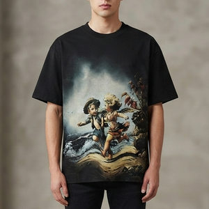 Camiseta con estampado gráfico personalizado, nueva tendencia, estilo vintage, manga corta, 100% algodón jersey, para un uso cómodo unisex. - Product Image 4