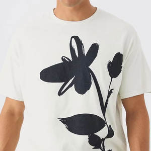 Meilleur prix en ligne T-shirt en tissu éponge de haute qualité à col rond, décontracté, pour le fitness et la course, 100 % coton, couleur unie, design personnalisé, coupe oversize, respirant - Product Image 2