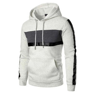 Sweat-shirt à capuche décontracté gris clair pour homme, pull-over tendance hiver - Product Image 4