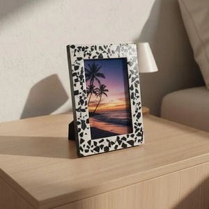 Beautifully Handmade Coromandel Resin Photo <b>Frame</b> with <b>Antique</b> Bone Inlay Elegant and Unique Product - Product Image 5