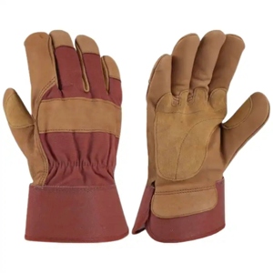 Gants de travail confortables et robustes en cuir de vachette grainé canadien, réfléchissants, pour la sécurité industrielle et la protection des mains - Product Image 4