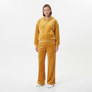 Ensemble de survêtement de maternité ample en velours pour femme, 100% coton, avec sweat à capuche zippé et pantalon de survêtement oversize pour allaitement - Product Image 6