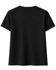 Camiseta Personalizada Negra para Hombre, Cuello Redondo, Manga Corta, Algodón, Casual, Lisa, Estilo Urbano, Verano, con Impresión de Logotipo Personalizado - Product Image 5