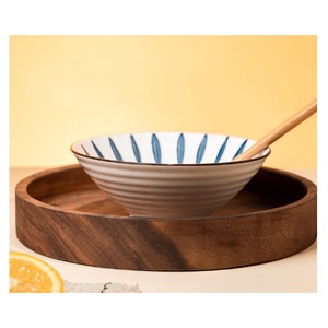 Eco-Friendly Round Wooden Tray Handcrafted <b>Decorative</b> Dish with Scenic Pattern Modern Design Movable <b>Kitchen</b> Hotel Event Use - Product Image 5