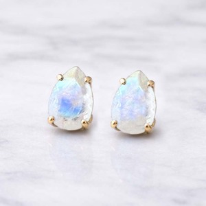 Peridot Quartz Pear Cut <b>Stud</b> <b>Earring</b> Faceted Gemstone Prong <b>Set</b> Handmade Minimalist Birthstone Jewelry Gift for Her - Product Image 6