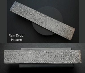 Barra de Acero de Damasco para Cuchillos, 12 Pulgadas, Patrón Escalonado, Hecha a Mano para Fabricación de Cuchillos Personalizados - Product Image 4