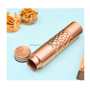 Bouteille d'eau en cuivre écologique de qualité supérieure avec bouchon hermétique, adaptée à l'eau bouillante, pour la cuisine, le bureau, les voyages en extérieur - Product Image 2