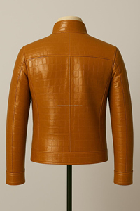 2025 New Design Winter Men's <b>Cow</b> Skin Leather for Bomber Jacket Waterproof Windproof Customized - Product Image 4