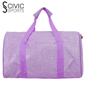 Bolso de viaje personalizado con purpurina para niñas, bolsa de baile con logotipo personalizado, Material de lona, diseño de purpurina arcoíris - Product Image 2