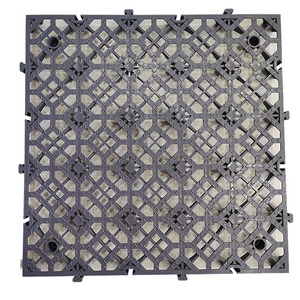 Dalles de sol modulaires emboîtables en PP 40x40x3cm pour garage, grille de sol en plastique pour garage automobile, solution de revêtement de sol en vinyle, design graphique - Product Image 5