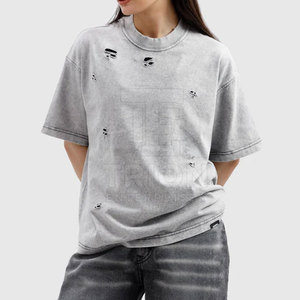 Top Quality Women Distressed T-Shirt For Men <b>Light</b> Weight Distressed T-Shirt Customized Color Women Distressed T-Shirt - Product Image 6