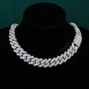 Moissanite Alternative Lab CVD Cuban Link Sterling Silver 18K Gold Plated Custom <b>Name</b> Hip Hop Fashion Jewelry <b>Chain</b> Bling Gift - Product Image 1