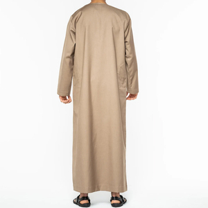Abelin New Design Islamic Modest <b>Men's</b> <b>Thobes</b> Jubbah Solid Polyester Autumn Plus Size Long Sleeve Thermal Breathable Four-Way - Product Image 5