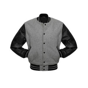 New Design Men's Winter Varsity Jacket 100% Cotton Waterproof Windproof Breathable Wool Liner Front Embroidery Stand Streetwear - Product Image 2