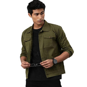 Solid <b>Denim</b> <b>Jackets</b> Formal Winter <b>Hooded</b> Windproof Cotton Front Logo Customizable High Quality <b>Denim</b> <b>Jacket</b> For <b>Men</b> - Product Image 1