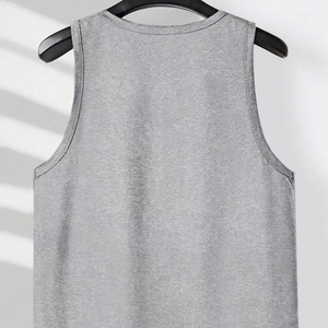 เสื้อกล้ามออกกำลังกายฤดูร้อนสำหรับผู้ชายไซส์ใหญ่ ผ้าฝ้าย 100% ระบายอากาศได้ดี ถักทออย่างดี สีและโลโก้ปรับแต่งได้  สินค้าขายดีมาใหม่ - Product Image 1