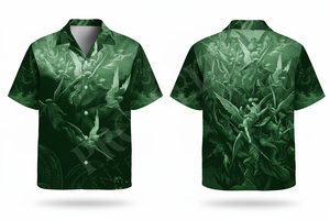 Camisas de Vestir Transpirables para Hombre, Estilo Urbano, Diseño Artístico Personalizado con Estampado de Alas de Ángel, Manga Corta, a la Moda, Elegantes, Venta al por Mayor - Product Image 3