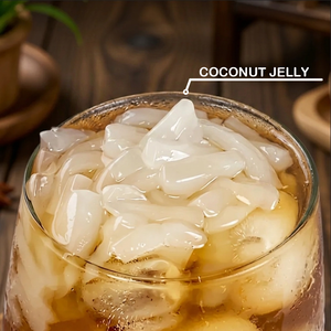 ส่วนผสมชานมไข่มุกเยลลี่สตรอว์เบอร์รีมะพร้าว คิว-บาวน์ ท็อปปิ้งอเนกประสงค์สำหรับเครื่องดื่มเย็น ชาเย็น ชานม นาตา เด โคโค - Product Image 3