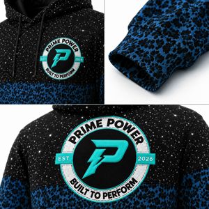 Vente en gros de sweats à capuche surdimensionnés pour hommes, imprimé léopard noir et violet, style streetwear personnalisé, pull à capuche, fabricant direct d'usine - Product Image 4