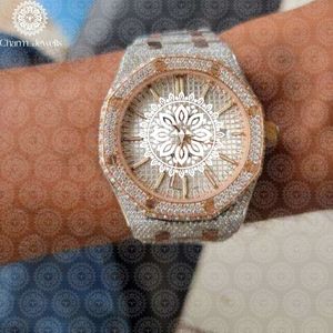 Charm Jewells Luxury Stainless Steel Watch 42mm Round Dial Sapphire Crystal Quartz Movement <b>Chronograph</b> Unisex Fashion Design - Product Image 5