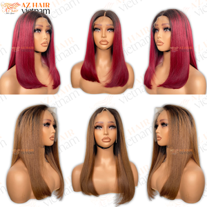 Pelucas frontales de encaje HD crudas personalizadas de mechones de pelo liso de hueso crudo y cierre/Frontal con varios colores precio al por mayor - Product Image 3