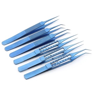 Ensemble de pinces manuelles en titane pour greffe de cheveux FUE, outils chirurgicaux d'implantation avec pointes droites et courbées, 6 pièces - Product Image 3