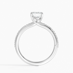 Bague BOJ 0150 en argent 925, taille émeraude, sertissage à griffes, solitaire, diamant 2 carats, couleur D, VVS1, moissanite GRA, prix bas - Product Image 3