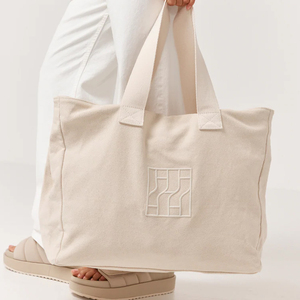 <b>Plain</b> Cotton Tote Bag With Embroidered Logo Eco Friendly Woven Design White Color Woven Design OEM Supplier - Product Image 5
