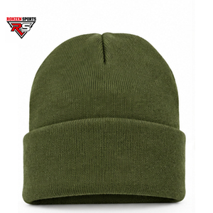 Gorro de punto verde oliva con forro de satén, suave, 100% acrílico, gorro de invierno con puño grueso de acrílico para mujeres y hombres, gorros cálidos. - Product Image 6