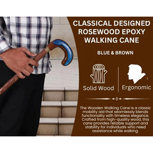 Bastón de Madera Tradicional Hecho a Mano, Bastón de Senderismo de Madera de Primera Calidad, Bastón de Movilidad de Madera para Hombres Mayores - Product Image 5