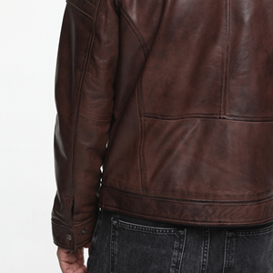 Men's Premium Quality Vintage <b>Winter</b> <b>Leather</b> <b>Jacket</b> with Zipper Closure Stand Collar Custom Sizes Available Best Sale - Product Image 6